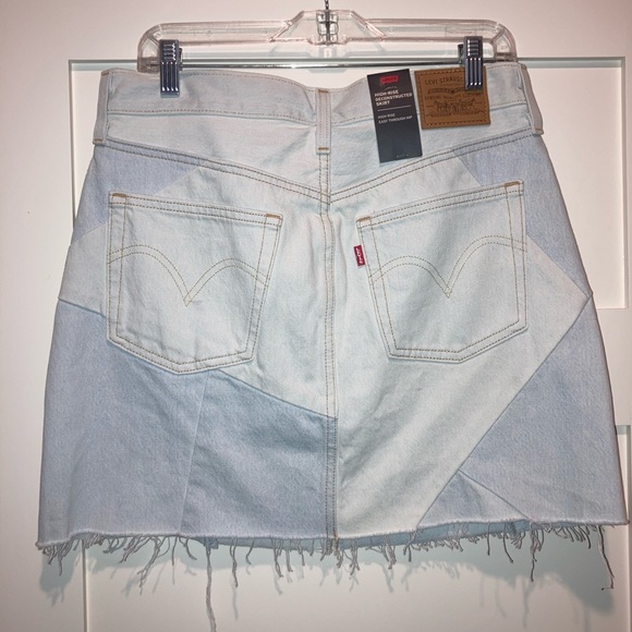NEW Levi’s Patchwork Deconstructed Skirt - Picture 2 of 7